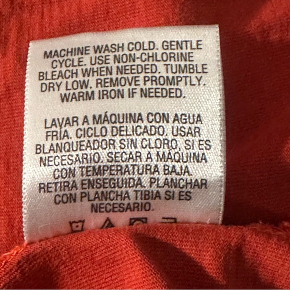 Basic Editions Womens Sleeveless Shirt Top Blouse Size 2X Red Summer Spring - Picture 6 of 8